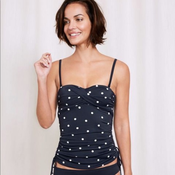 NEW Boden Amalfi Tankini Polka Dot Swimsuit Top Size 4 - Picture 4 of 12